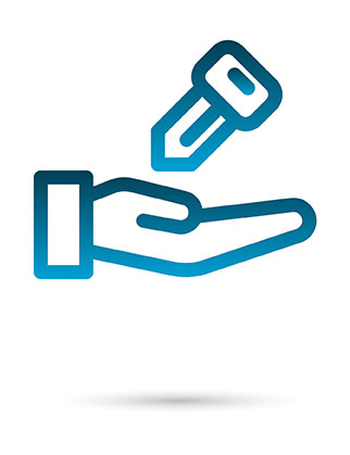Hand with key
