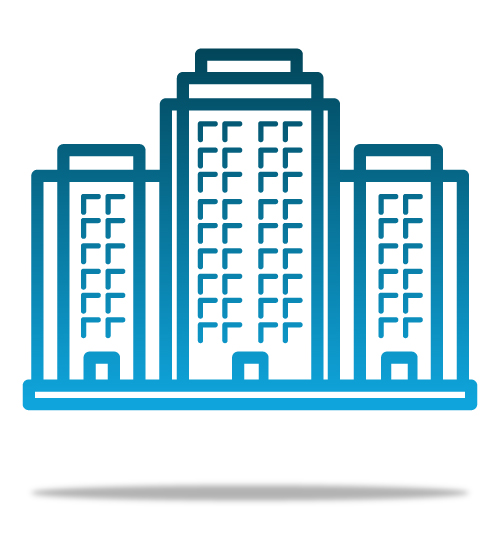 three buildings icon