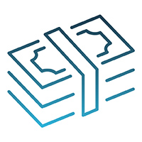 ICON OF DOLLAR BILL STACK