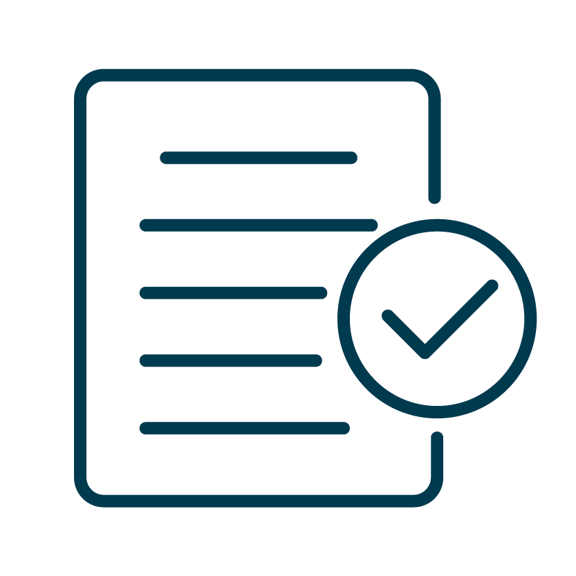 Paper with checkmark