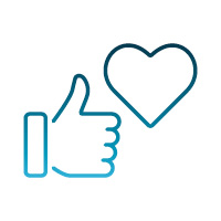 Thumbs up with a heart
